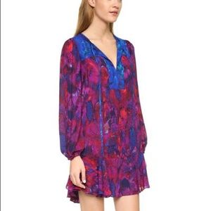 BCBG KENA KEYHOLE DRESS- Plumberry Combo